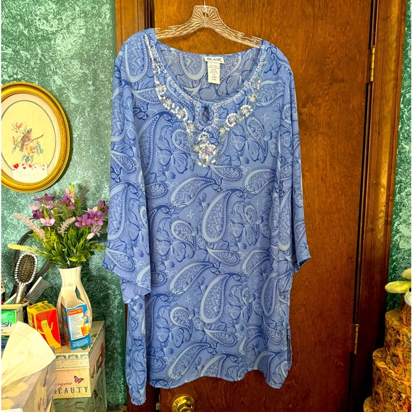 Beautiful detailed size 2XL BLAIR brand top! 🎉🤩 - Picture 1 of 7
